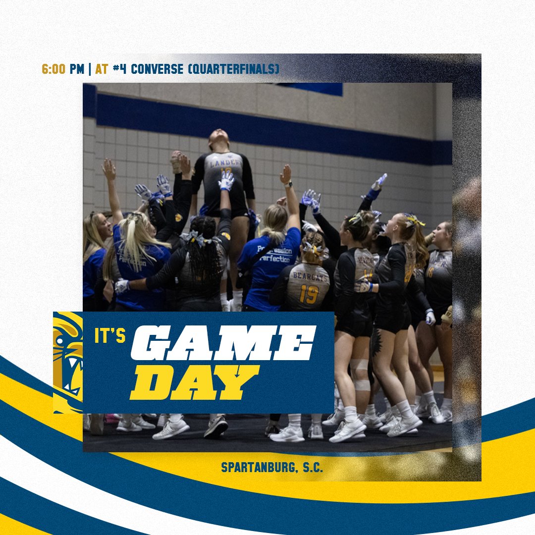 Lander Acrobatics & Tumbling (@landeracrotumb) on Twitter photo 🕖: 6:00 PM
🤸: #4 Converse - <a href="/ConfCarolinas/">Conference Carolinas</a> Championship Quarterfinals
📍: Spartanburg, S.C.
💻 : conferencecarolinasdn.com/converse/?B=55…
We will be competing in the team quarterfinals for the Conference Carolinas Championship for the first time tonight. #cLawsUp 🕖: 6:00 PM
🤸: #4 Converse - <a href="/ConfCarolinas/">Conference Carolinas</a> Championship Quarterfinals
📍: Spartanburg, S.C.
💻 : conferencecarolinasdn.com/converse/?B=55…
We will be competing in the team quarterfinals for the Conference Carolinas Championship for the first time tonight. #cLawsUp
