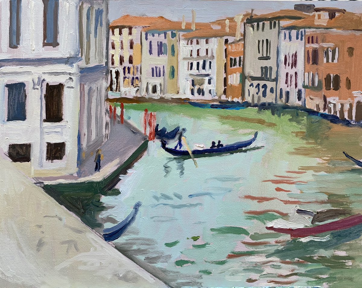 Todays painting in Venice from the #rialtobridge