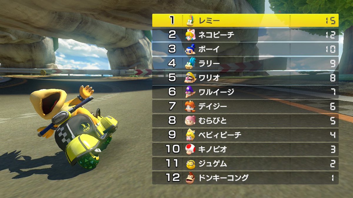 saku_love_k's tweet image. 最後1位取れれば、、、🤣
最後だけ8位w
#200cc