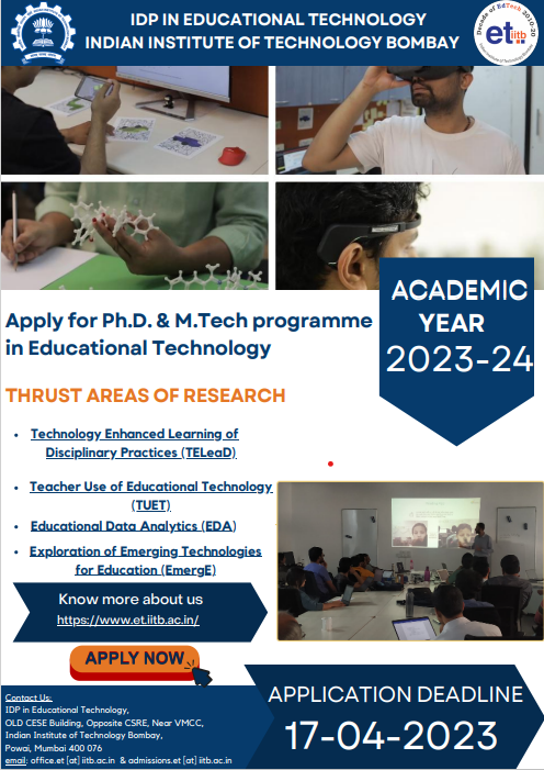edtechIITB's tweet photo. Reach out to us for any admission-related queries on official information channels.

Website: https://t.co/P2rQzE9STC

LinkedIn:https://t.co/7ky4qbWpDG

Twitter: https://t.co/PB5Myh07Mi

Email id: admission.et@iitb.ac.in
#PhDposition #IITian #IIT #research #GATE2023 https://t.co/SYwIYkfRP8