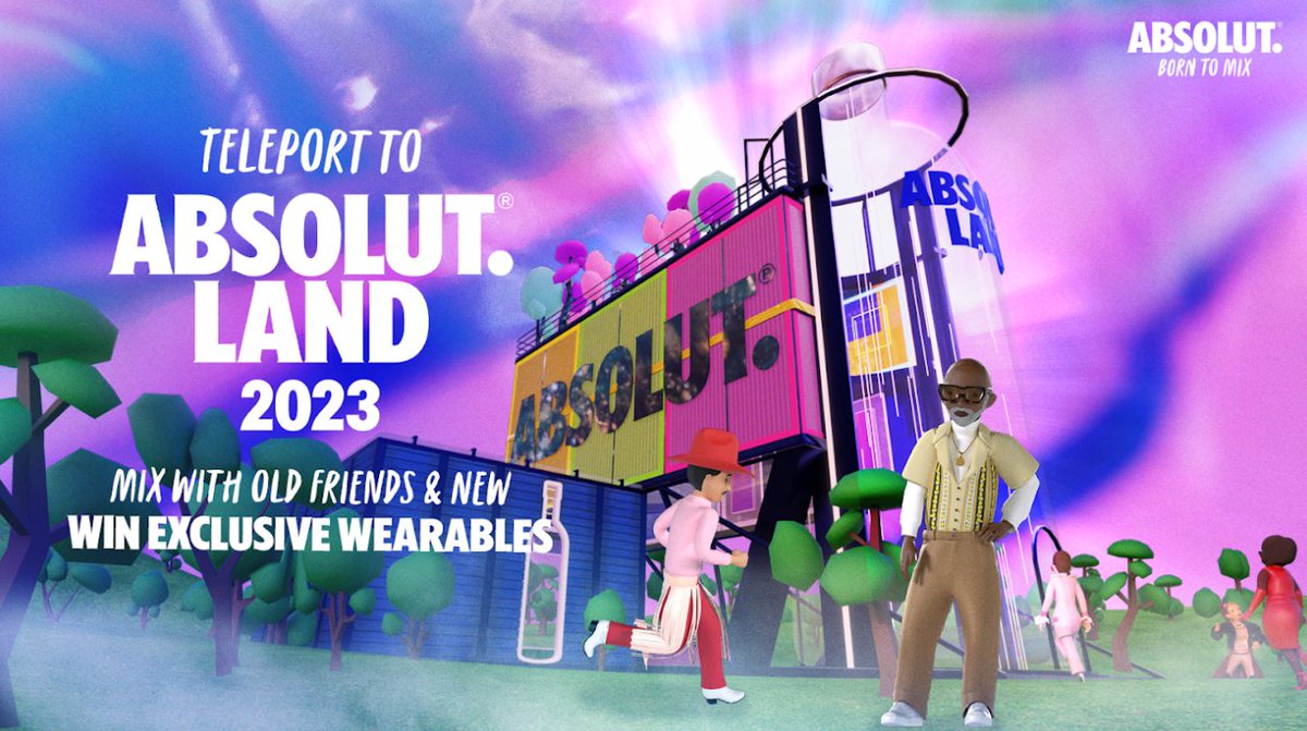 Ok @Decentraland it's official ... the Absolut.Land experience is BACK!  Join the party this Friday at 12PM PST! Music, wearables...  we even have dance battles!  Join the <a href="/DCLBabyDolls/">Babydolls</a> and party all weekend long! 
events.decentraland.org/event/?id=da93…