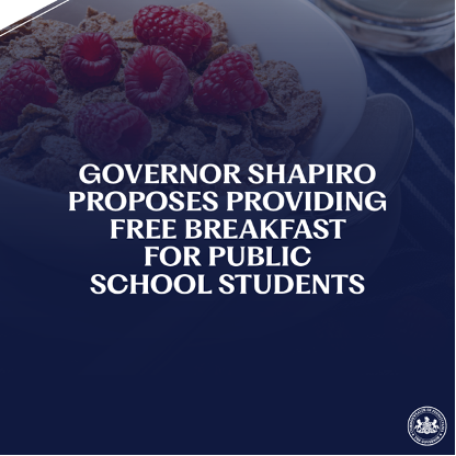 GovernorShapiro's tweet photo. Kids can’t learn on an empty stomach. https://t.co/sDHt2ciKG4