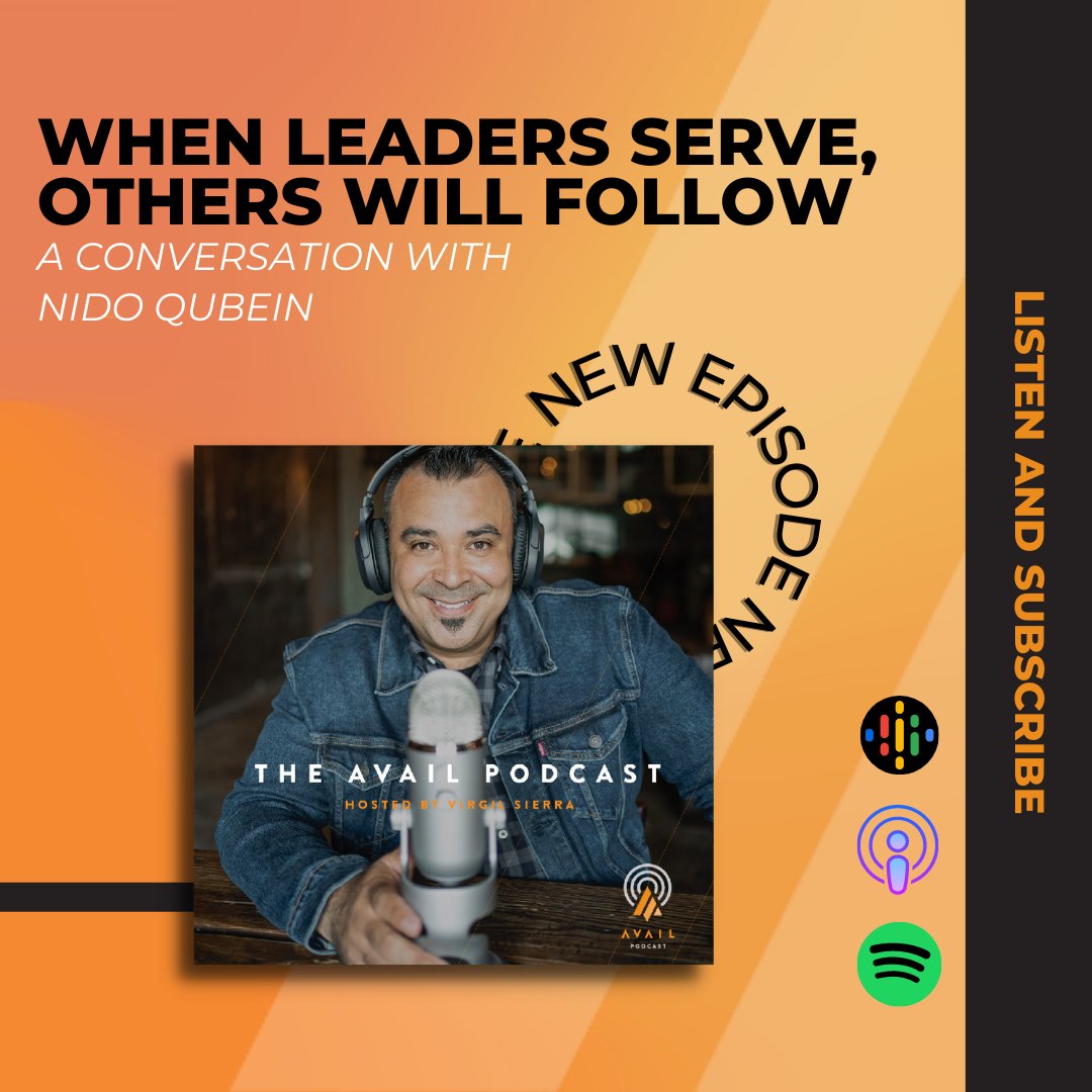 theartofavail's tweet photo. Today, Nido Quebin, President of High Point University and world-leading consultant, charges leaders to lead for others—not themselves. If you lead with the heart of servant, you will bless those you lead for generations! #AVAILPodcast https://t.co/20Wl5oCaLW