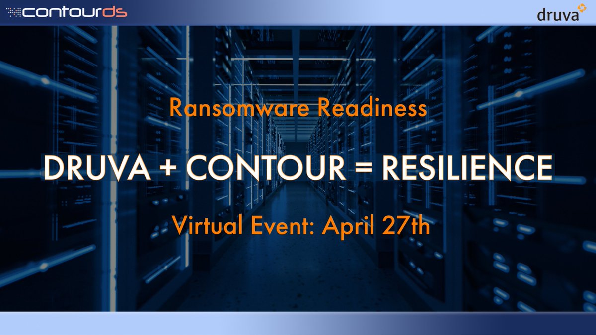 contourds's tweet photo. Learn how we can help turn ransomware into a minor nuisance instead of a devastating ordeal. Register Today! https://t.co/tU6GuKJ9xU

#ransomwareprotection #dataprotection #contourdatasolutions #druva #businesscontinuity #datasecurity #data https://t.co/Bgask5uHZY
