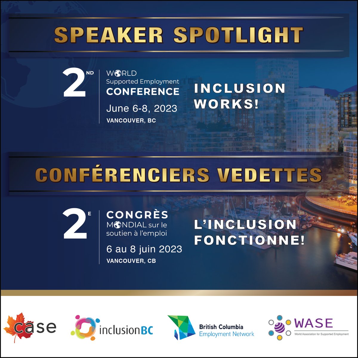 casecanada's tweet photo. Join Microsoft’s Supported Employment team, Brian Collins and Gillian Maguire, at the #CASE2023 Conference: #InclusionWorks! as they share lessons learned in two important programs at Microsoft; Workplace Accessibility and Supported Employment. Learn more: https://t.co/SPYoT8yAlS https://t.co/kY6isnUb5u