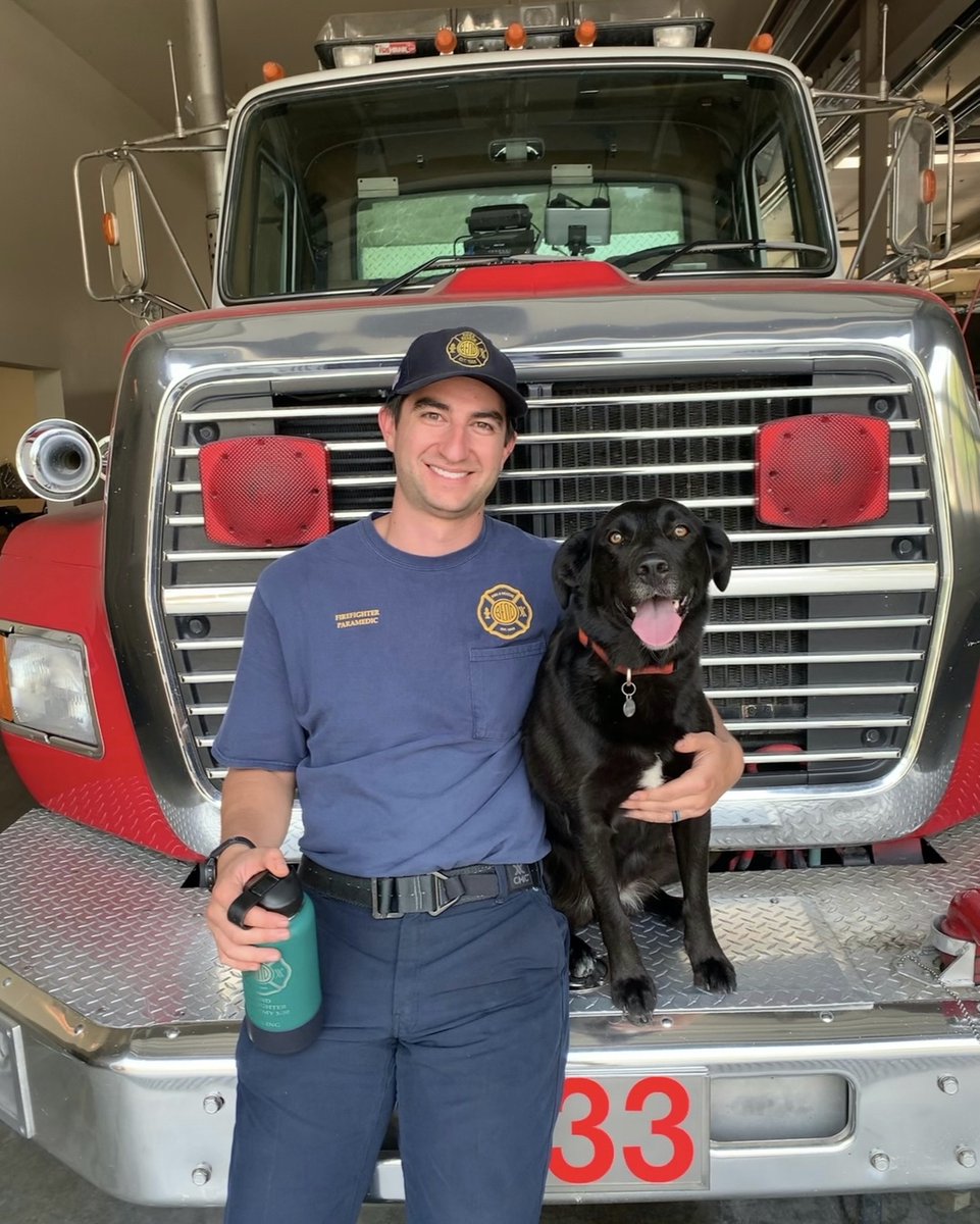 Happy National Pet Day! We love all pets but there’s something extra special about firefighters and their dogs. 🐶