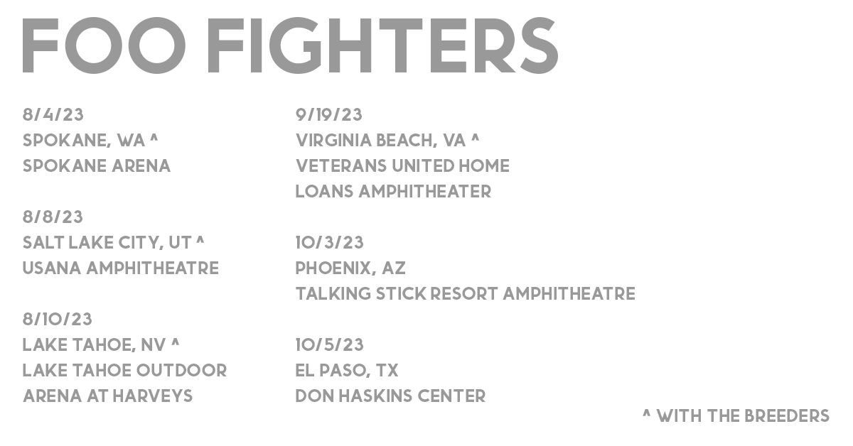 foofighters's tweet image. Additional headline shows announced!
Tickets on sale Friday, April 14th at 10am local time.

Tickets to all upcoming shows: FooFighters.lnk.to/Shows