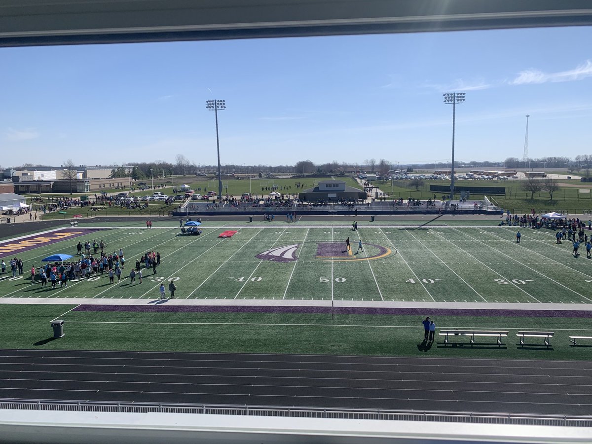 stusorrel's tweet photo. The athletes are ready!! Absolute perfect day for ⁦@soiowa⁩ West Central Spring Games. “Let me win, but if I cannot win, let me be brave in the attempt.” https://t.co/7l52AV7AOn