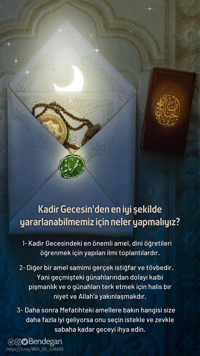 bendegan_'s tweet photo. Kadir Gecesinden en iyi şekilde yararlanabilmemiz için neler yapmalıyız? https://t.co/P1MNbVk0Gq
