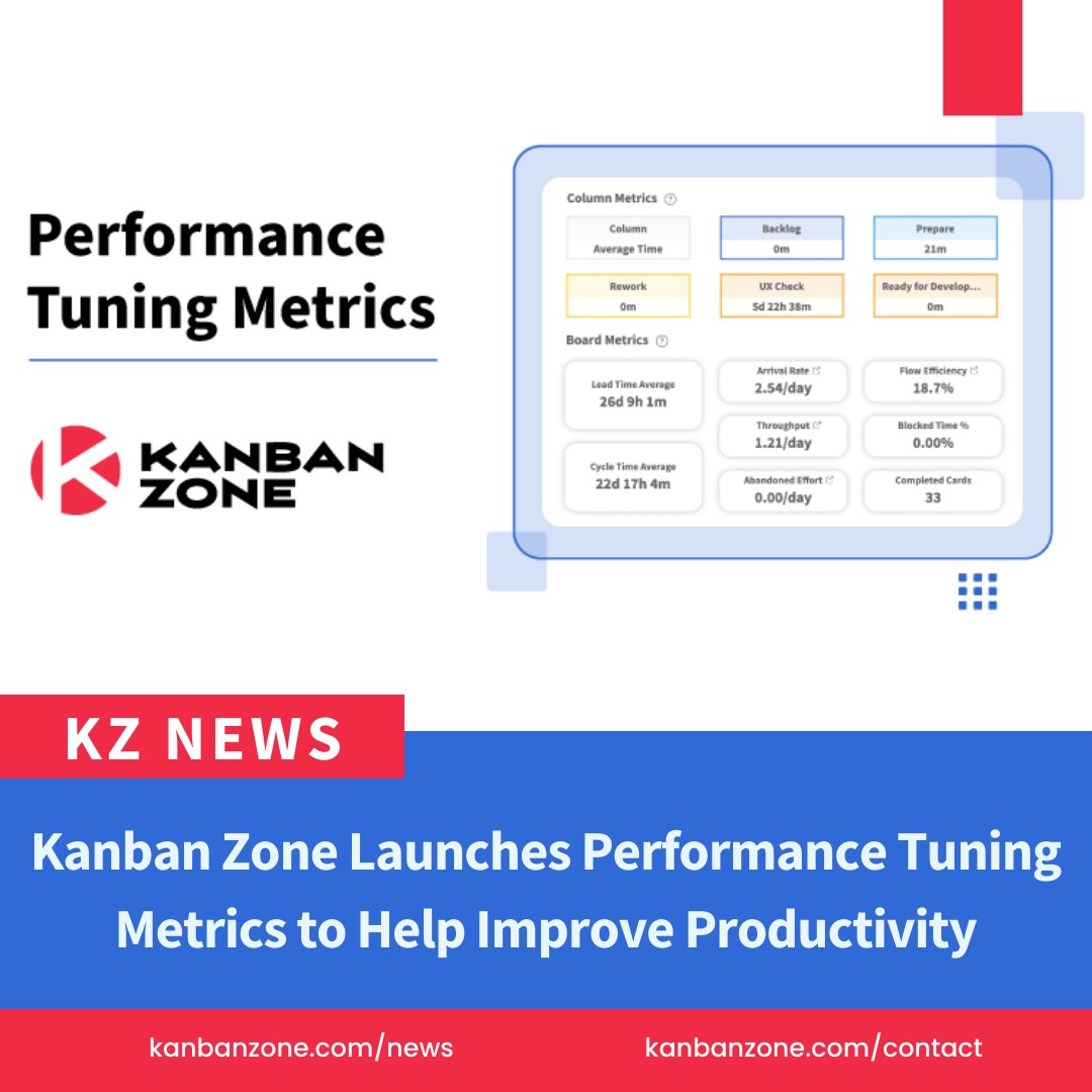 KanbanZone's tweet image. Find out how #KanbanZone's new feature, Performance Tuning Metrics, can help you track your work better and improve your processes.

openpr.com/news/2995911/k…
