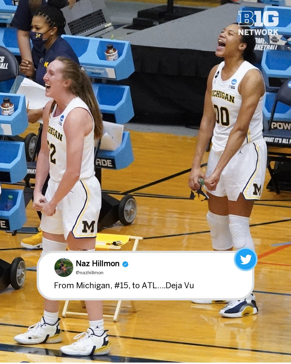MichiganOnBTN's tweet photo. Things that we’re excited to see: @nazhillmon and @leigha32brown on the same team again. 😎

#WNBADraft x @AtlantaDream https://t.co/TnUuPtP8x4