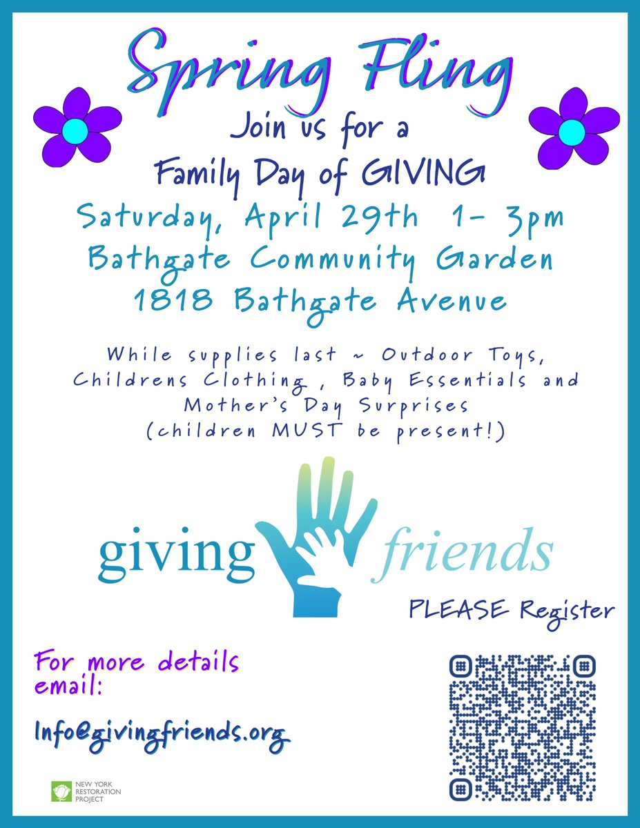 Please continue to follow us for ALL the upcoming giving! Next event at the #givinggarden REGISTER here: