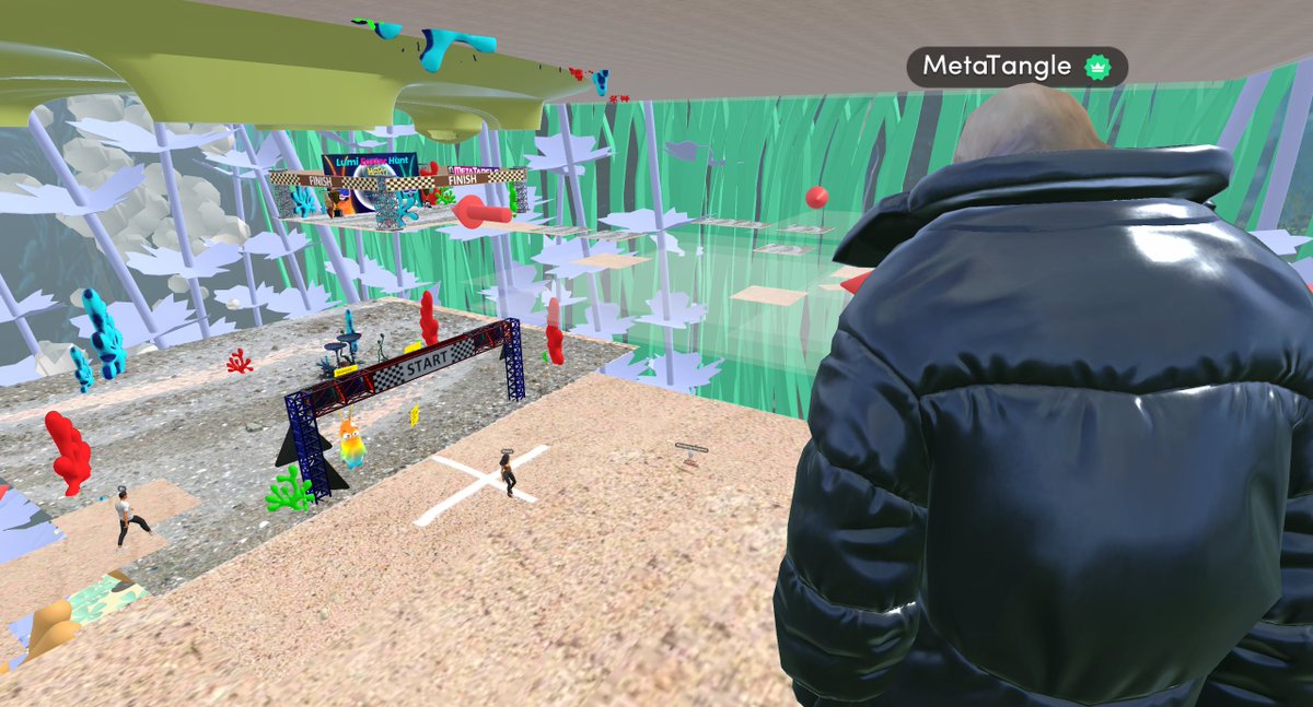 MetaTangle's tweet photo. we breathed life into the #metaverse and had a lot of fun at the MetaLounge #Lumi EasterHunt! #MetaTangle would like to thank the #ShimmerSea team and all participants. Our professor enjoyed it very much. the journey will continue soon. stay tuned... https://t.co/5h4xyw0yH9