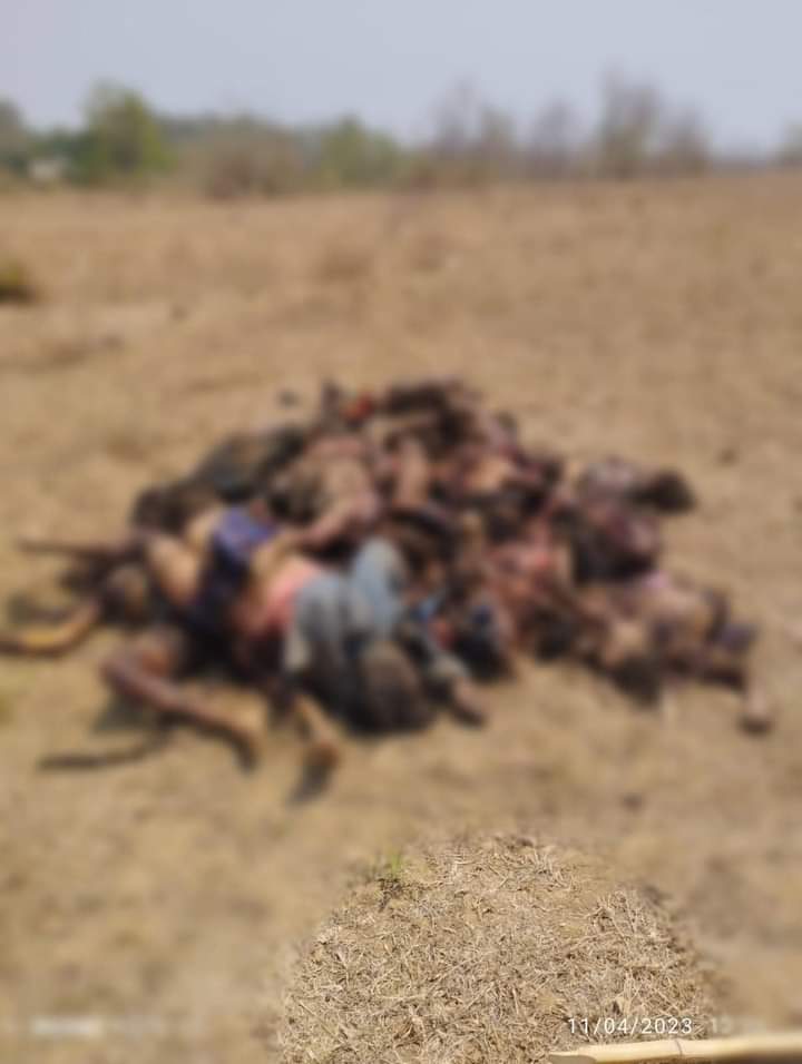 Charm55817694's tweet photo. When we have any strength for #Airstrike,Just die!

#Sagaing 
#WhatishappeninginMyanmar https://t.co/9nnxealGSn