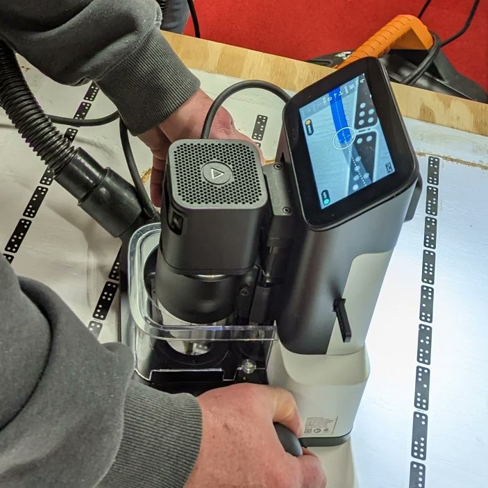 CCLDMakerspace's tweet image. Using the @shapertools Origin to carve out a large rabbit 🐰 last week. The router uses domino shaper tape to orient itself to the work surface. #makerspace #ccldmakerspace #ccldlibraries