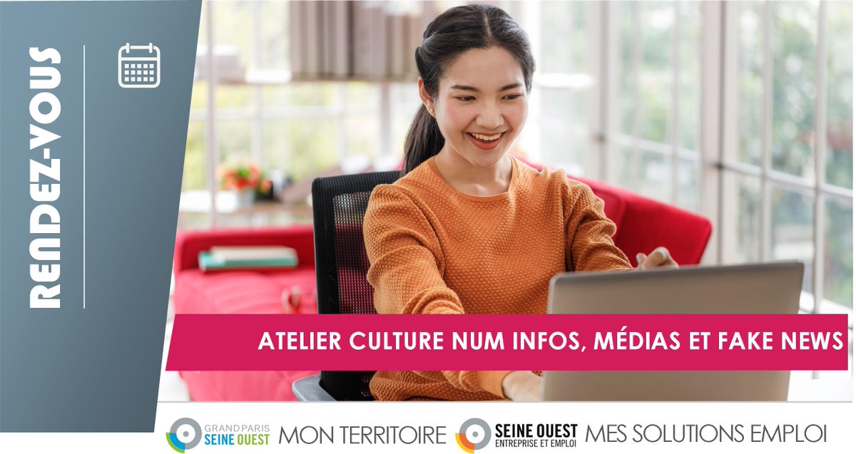 Seine Ouest Emploi (@soeeemploi) on Twitter photo #EMPLOI | Atelier Culture Num, Infos, Médias et Fake News en partenariat avec <a href="/InnovAvenir/">InnovAvenir</a>
🗓jeudi 13 avril, 14h-17h à <a href="/Ville_BoulogneB/">Ville de Boulogne-Billancourt</a>
➡Plus d'info : bit.ly/3GznCqy #EMPLOI | Atelier Culture Num, Infos, Médias et Fake News en partenariat avec <a href="/InnovAvenir/">InnovAvenir</a>
🗓jeudi 13 avril, 14h-17h à <a href="/Ville_BoulogneB/">Ville de Boulogne-Billancourt</a>
➡Plus d'info : bit.ly/3GznCqy