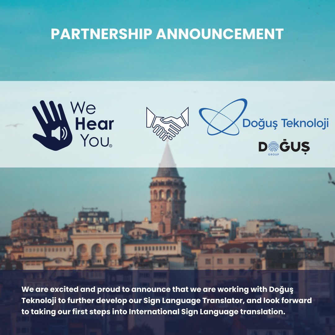 We Hear You ASL (@wehearyouasl) on Twitter photo "We are thrilled to partner with <a href="/DogusTeknoloji/">Doğuş Teknoloji</a>. Their expertise will enable us to develop a sign language translator that respects the D/deaf community and increases their employment rate which is over 20% lower than the hearing worlds" said <a href="/Pierre_Paul15/">Pierre Paul</a> "We are thrilled to partner with <a href="/DogusTeknoloji/">Doğuş Teknoloji</a>. Their expertise will enable us to develop a sign language translator that respects the D/deaf community and increases their employment rate which is over 20% lower than the hearing worlds" said <a href="/Pierre_Paul15/">Pierre Paul</a>