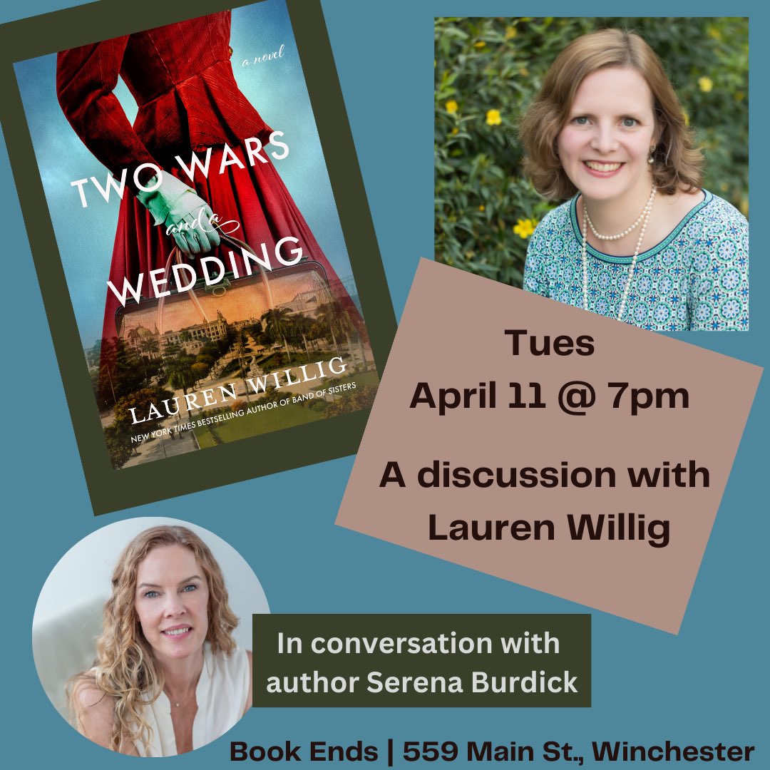 Hello, Boston friends! See you tonight at 7pm at @BookEndsWin with @SerenaBurdick !