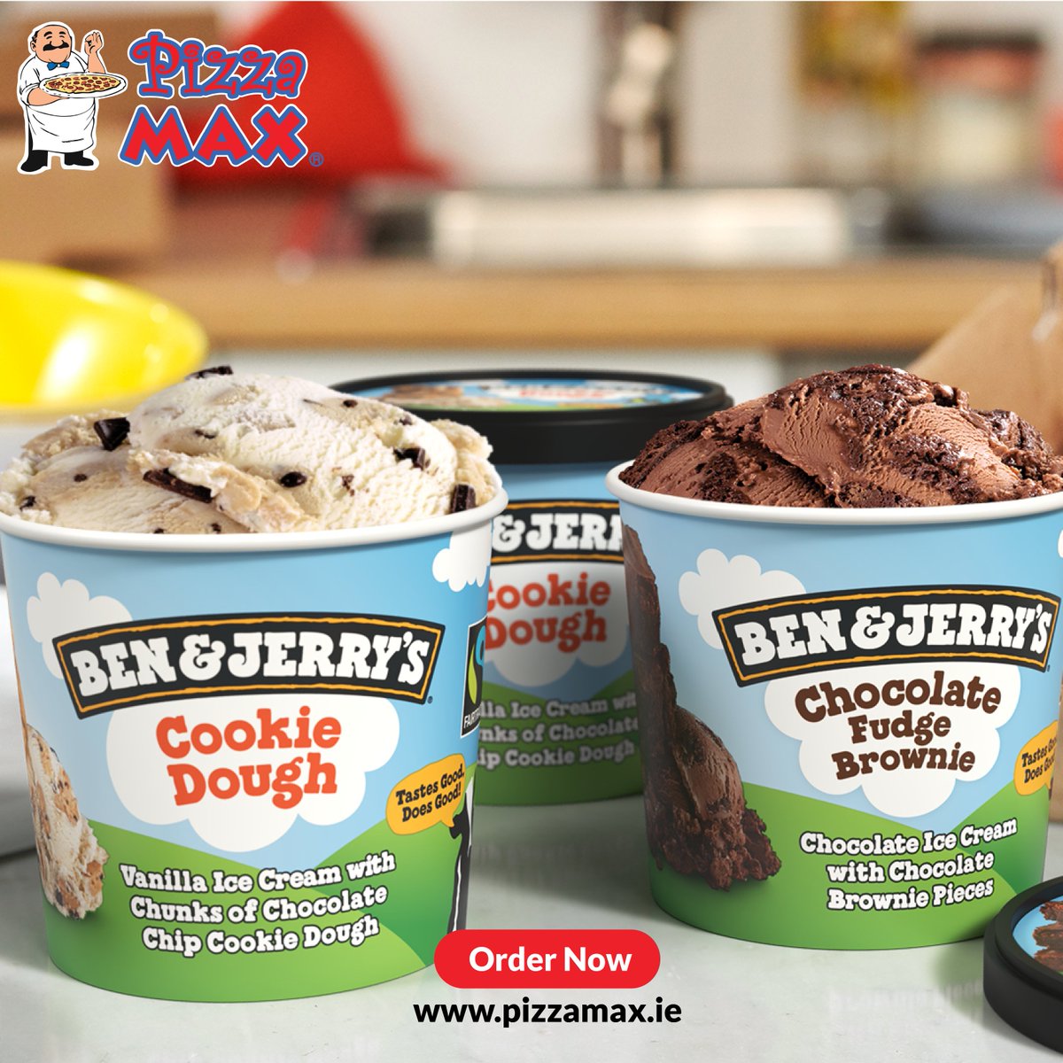 PizzaMaxIE's tweet photo. 😃"Good news for pizza🍕 and ice cream lovers!🤩 Pizza Max now featuring Ben & Jerry's flavors."😎
📞Order Now only at https://t.co/mC5n7T25NO 😍😋
#ScoopsOfHappiness #pizzamax #pizzamaxireland #pizza #pizzatime #pizzanight #pizzalover #pizzaparty #icecream #icecreamtime https://t.co/tVc5ZGapKH