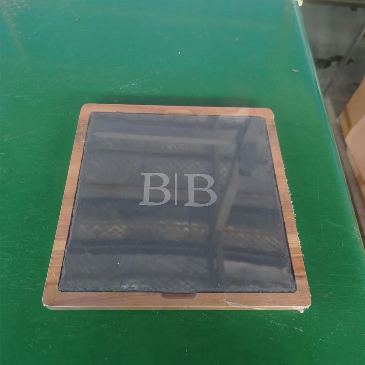 js_slate's tweet image. Wooden slate dinner plate