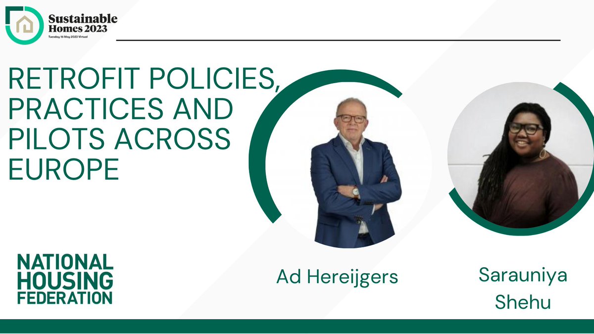 natfedevents's tweet photo. We're looking forward to hearing Ad Hereijgers and @SarauniyaShehu explore how the UK's net zero policies compare with continental Europe's at our #NHFSustainable Homes conference, which will take place on 16 May.
Book now to save £100 on your place: https://t.co/RcNj1PuYnx https://t.co/hlKDj19I8P