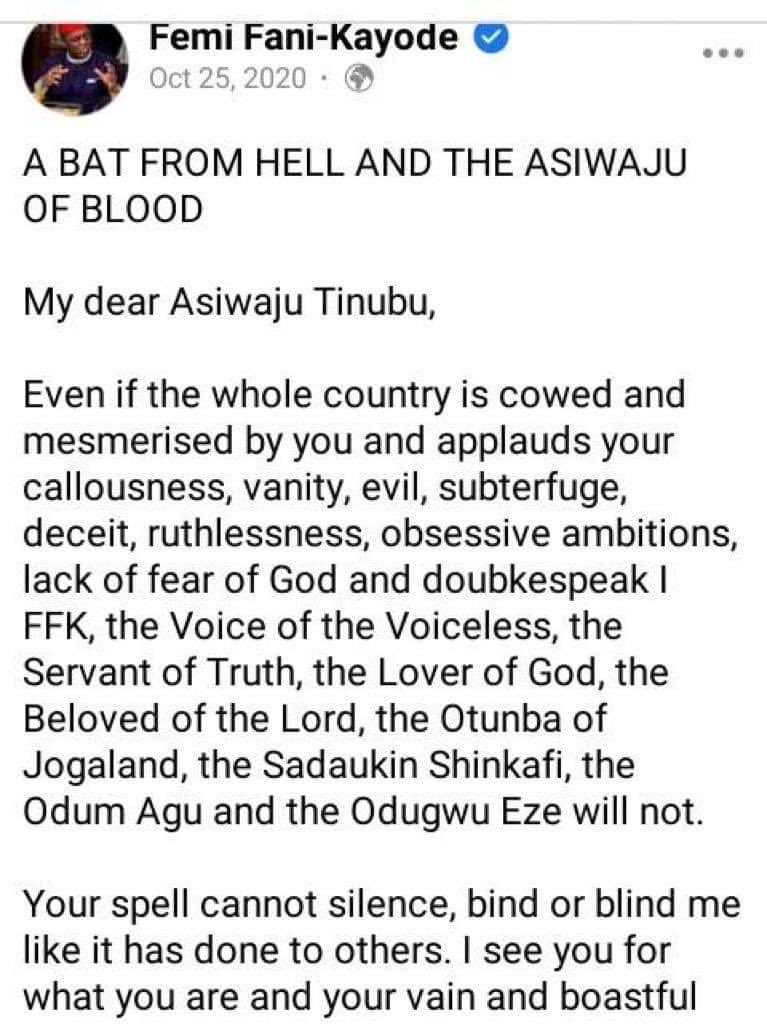 WiseEzenwa's tweet photo. @realFFK We know you once they bankroll you your song go change.
The spell has finally caught up with you. https://t.co/g8Kv9zc6kr