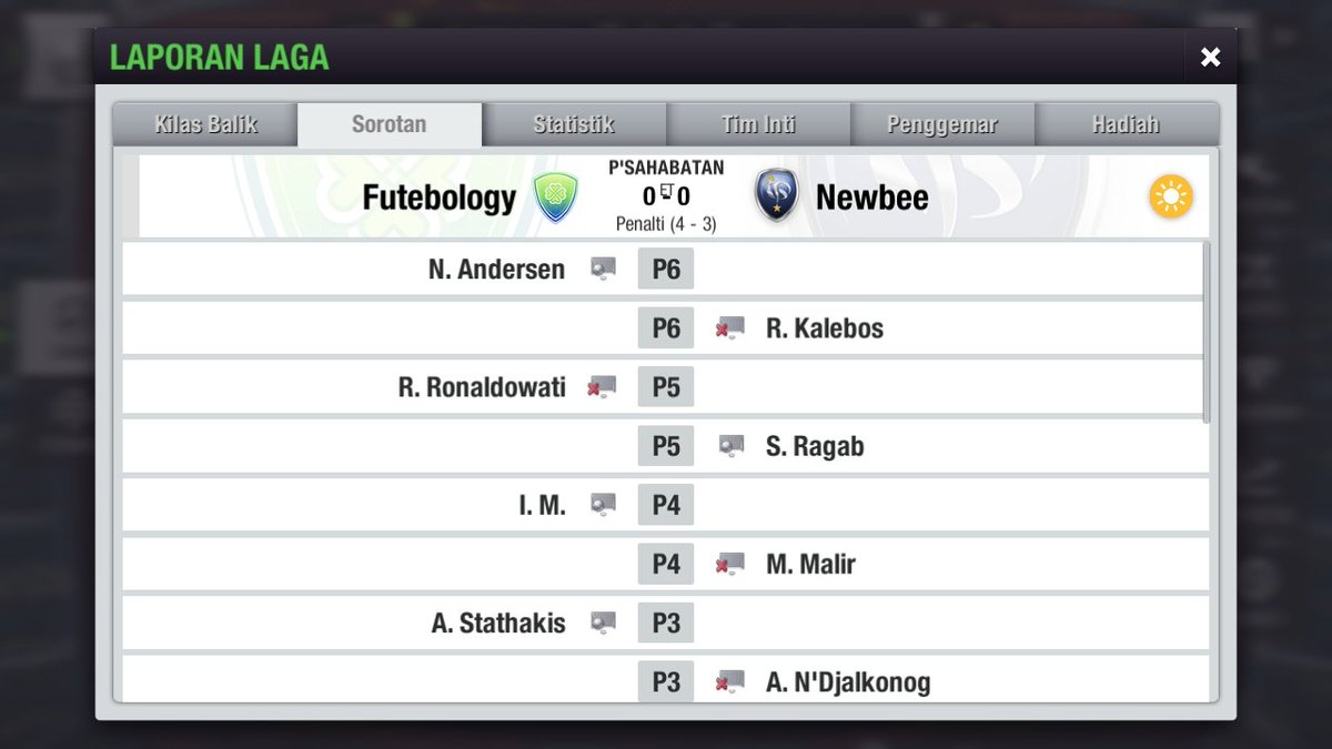 SATU KATA "BEJO"
Futebology berhasil meraih kemenangan perdana di LTEI League Cup melawan Newbee melalui adu penalty (<a href="/lebaahbaru/">Newbee</a>)

⚽️FT : Futebology 4 : 3 Newbee
cc : <a href="/LTEILeagueCup/">LTEI League Cup #LLC24</a> - <a href="/LigaTopEleven/">Liga Top Eleven Indonesia 🇮🇩</a>