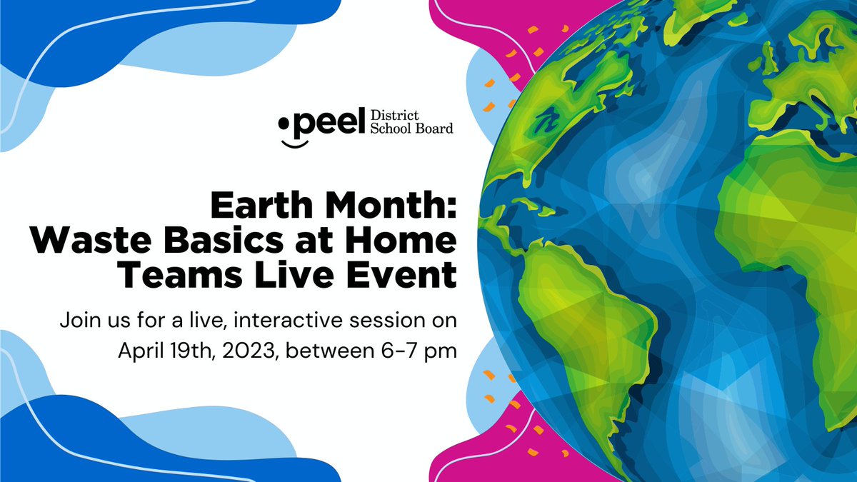 Join us on April 19th, 2023, between 6:00-7:00 pm, for a behind-the-scenes virtual tour of the Peel Integrated Waste Management facility and see how recycling gets processed! For more information and to register, visit peelschools.org/news/earth-mon…