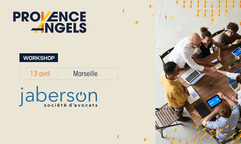 💼 Provence Angels met le cap sur un nouveau workshop animé par notre partenaire juridique  : le cabinet jaberson avocats !

👀 Si vous êtes un chef d’entreprise, déjà investisseur et vous êtes curieux de découvrir les coulisses de Provence Angels

Faites nous signe 👋