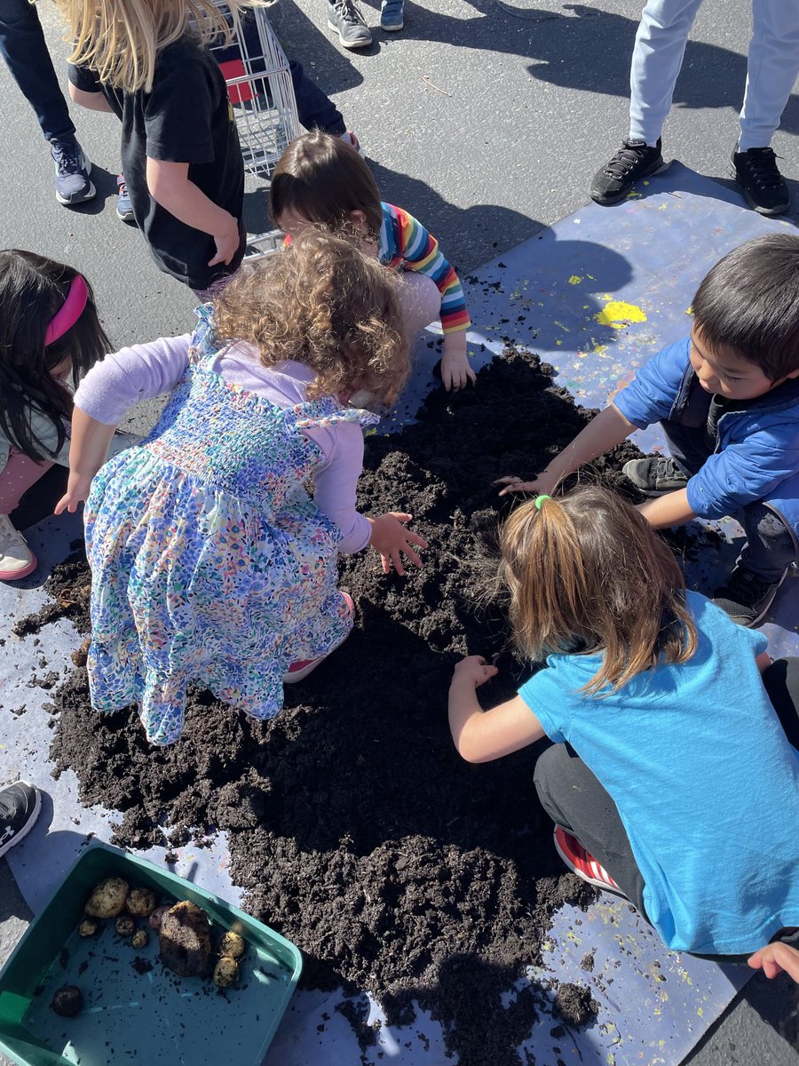 PreSchoolFamily's tweet photo. It was a "dirty-rific" good time as we harvested potatoes and found worms to explore. 

"Dirt Ate My Lunch" Banana Slug Band
"Wiggly Worms" Hey Mom!

#learningthroughplay 
#learningthroughnature
#sensoryplay https://t.co/W4aMybjXYY