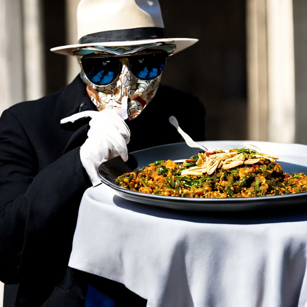 dalleeatspaella's tweet photo. The Invisible Man eats paella 359
I tweet a random character eating paella every day. Guess who will be next.
#Midjourney #FreewayML #StableDiffusion #DreamBooth #WOMBO #dalle #dallemini #craiyon #AI #AIart #AIArtwork https://t.co/jkgsbAxNyA