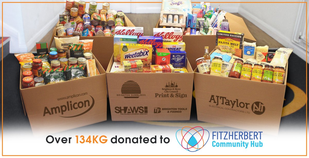 AmpliconUK's tweet image. The Centenary Industrial Estate led by Amplicon &amp;amp; @AJTaylorElec teamed up to collect food &amp;amp; essential items for local charity @FitzherbertHub In only 4 weeks, over 134KG of food &amp;amp; essential day to day items had been donated! Read full story: bit.ly/3KPCLGB