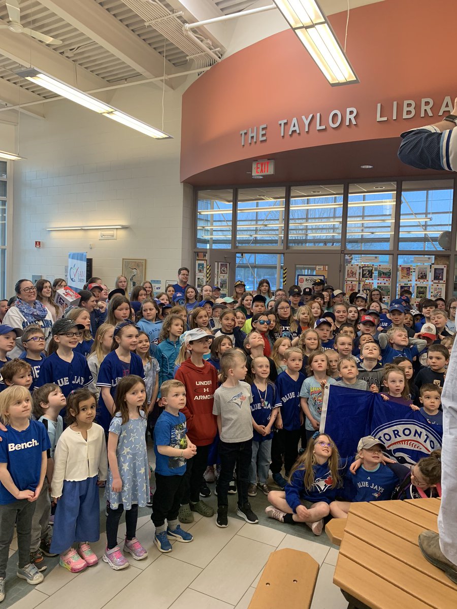 The <a href="/LittleFallsPS/">Little Falls PS</a> here in <a href="/townofstmarys/">St. Marys, Ontario</a> is ready for the #BlueJays home opener! #NextLevel