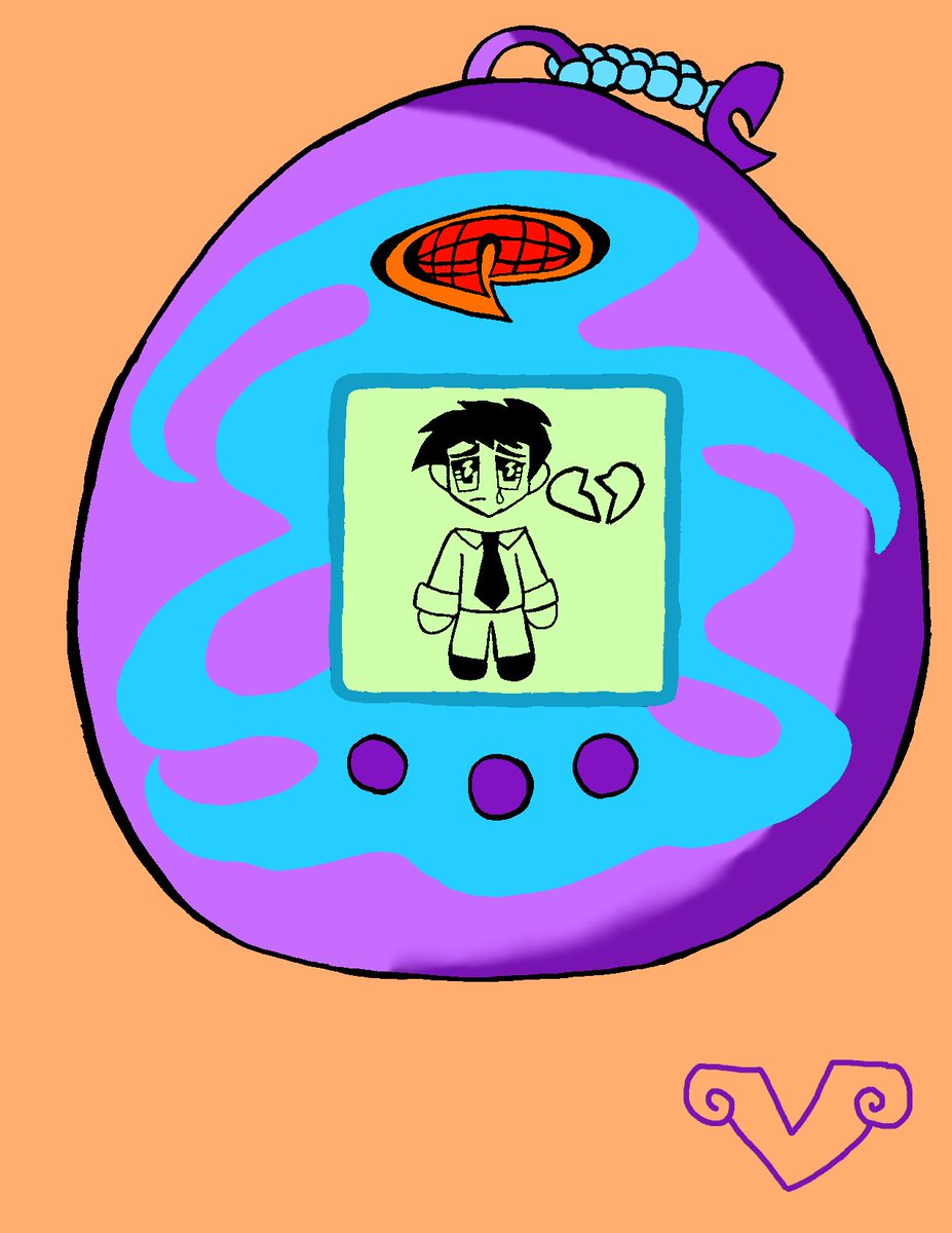 Tamagotchi Simon. 
#Prozzak #SimonandMilo #Tamagotchi #90sToys #90s #Drawing