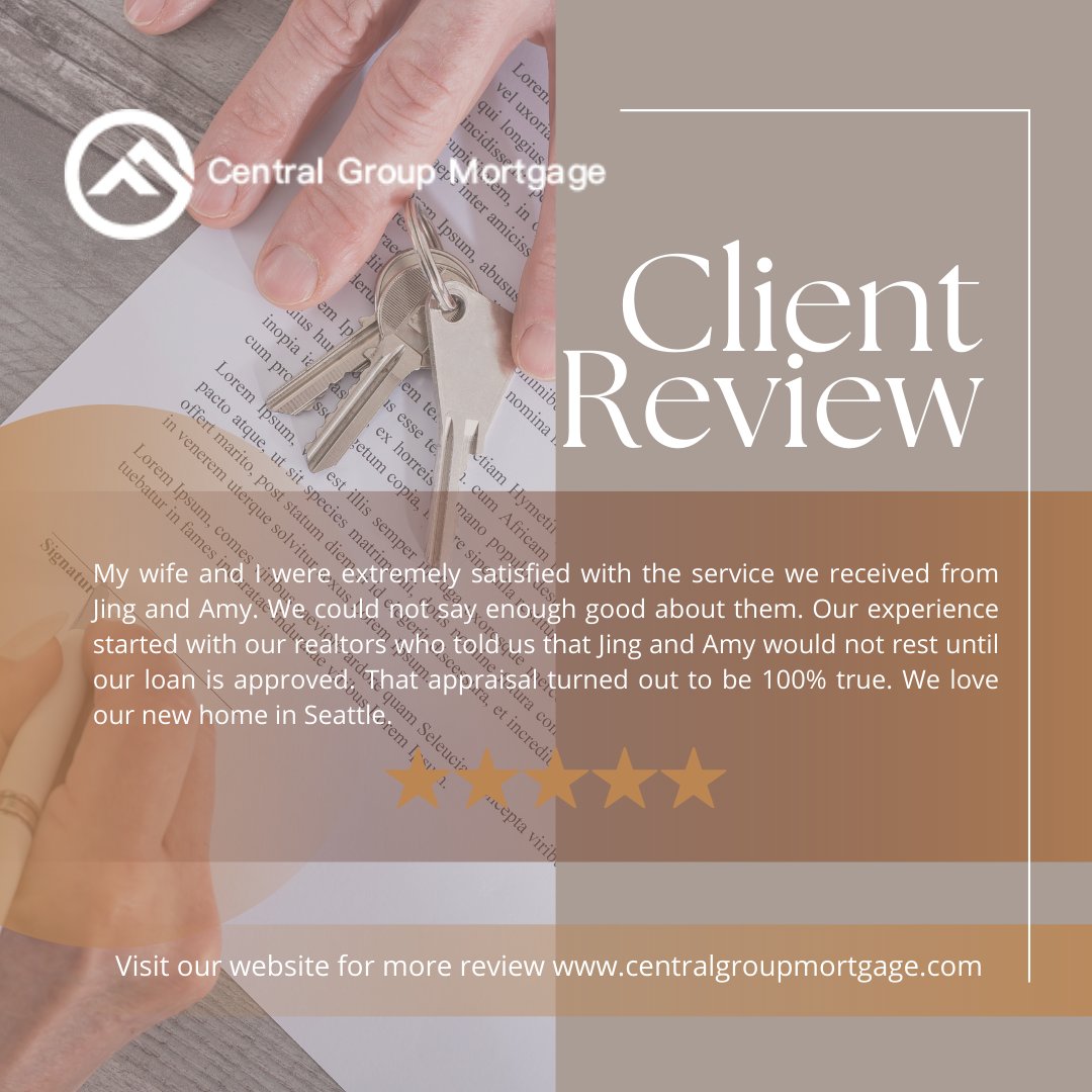 Tuesday Testimonial

#WARealEstate #WAMortgage #SeattleRealEstate 
#SeattleMortgage #SpokaneRealEstate #SpokaneMortgage 
#TacomaRealEstate #TacomaMortgage #BellevueRealEstate 
#BellevueMortgage