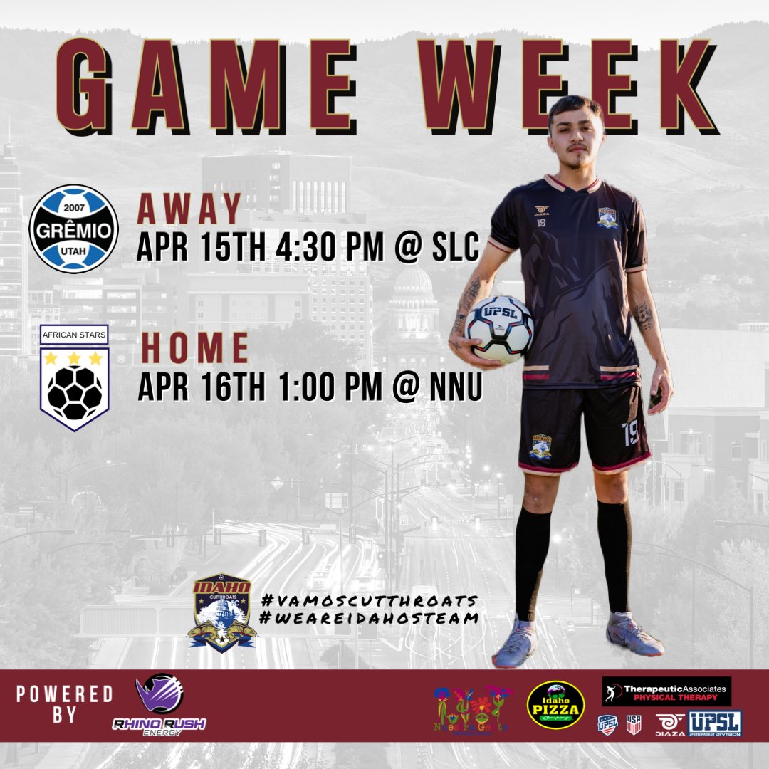 2023 HOME SCHEDULE RELEASE!

Games start this weekend for our Men’s Premier team as they head to Utah Saturday and host on Sunday for the home opener vs African Stars.

Join us Sunday as we kick off the Spring season at home!

#vamoscutthroats | #wearidahosteam