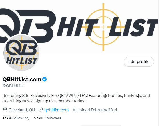 QBHitList's tweet photo. @QBHitList is teaming up w/@RyanWrightRNG to provide our Premium QB's unmatched national exposure, with exceptional interviews, from the best in the business.
Together, we are 96,000 followers STRONG!
👍🏽We'll get you noticed!
⏩Register: https://t.co/2Pxbqp5h8P
#GetPremium https://t.co/oR9iPcrzPZ