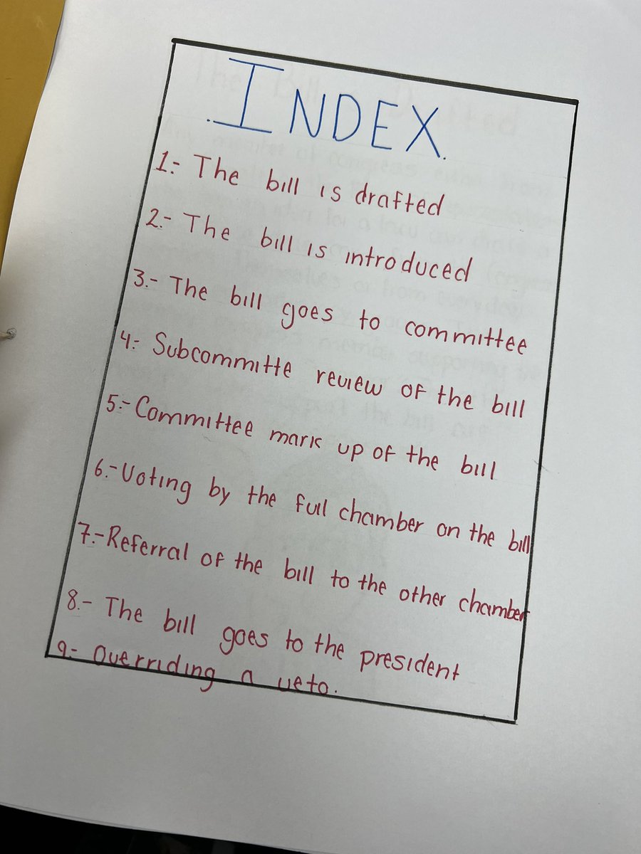 MissEloge's tweet image. My student did an amazing job on her how a bill becomes a law project! #projects #ellearning #government
