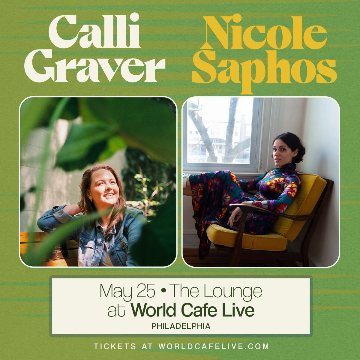 *Just Announced* We'll be joined by the angelic voices of <a href="/calligraver/">Calli Graver</a> and <a href="/NicoleSaphos/">Nicole Saphos</a> on May 25 in The Lounge! Tickets on sale now: bit.ly/3zPF0TW