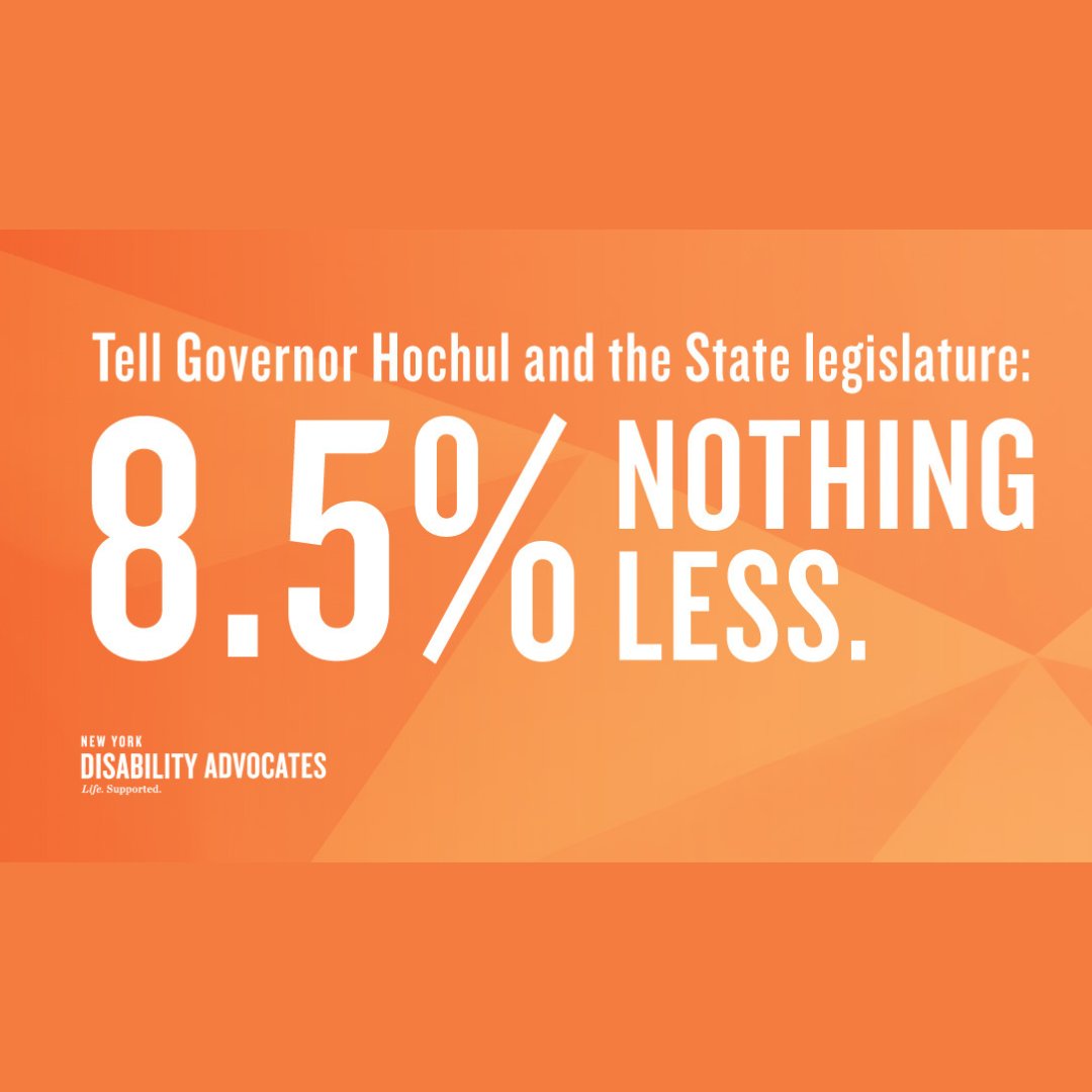 The inclusion of an 8.5% COLA increase in this year’s final state budget will support the self-sufficiency and success of thousands of direct care professionals. We urge you to call on <a href="/GovKathyHochul/">Governor Kathy Hochul</a> to act on this need by visiting hubs.li/Q01KZZDn0. #nydisabilityadv