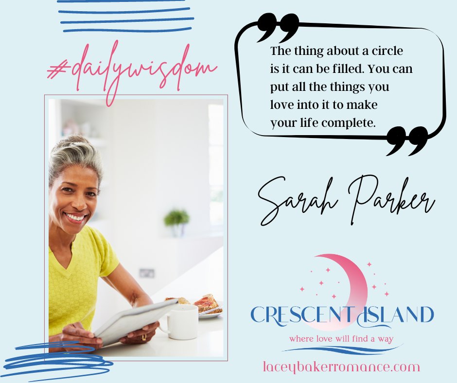 “The thing about a circle is it can be filled. You can put all the things you love into it to make your life complete.” --Sarah Parker What are some of your favorite quotes or sayings from your grandparents, aunties or uncles? bit.ly/HerUnexpectedM… @entangledpub #dailywisdom
