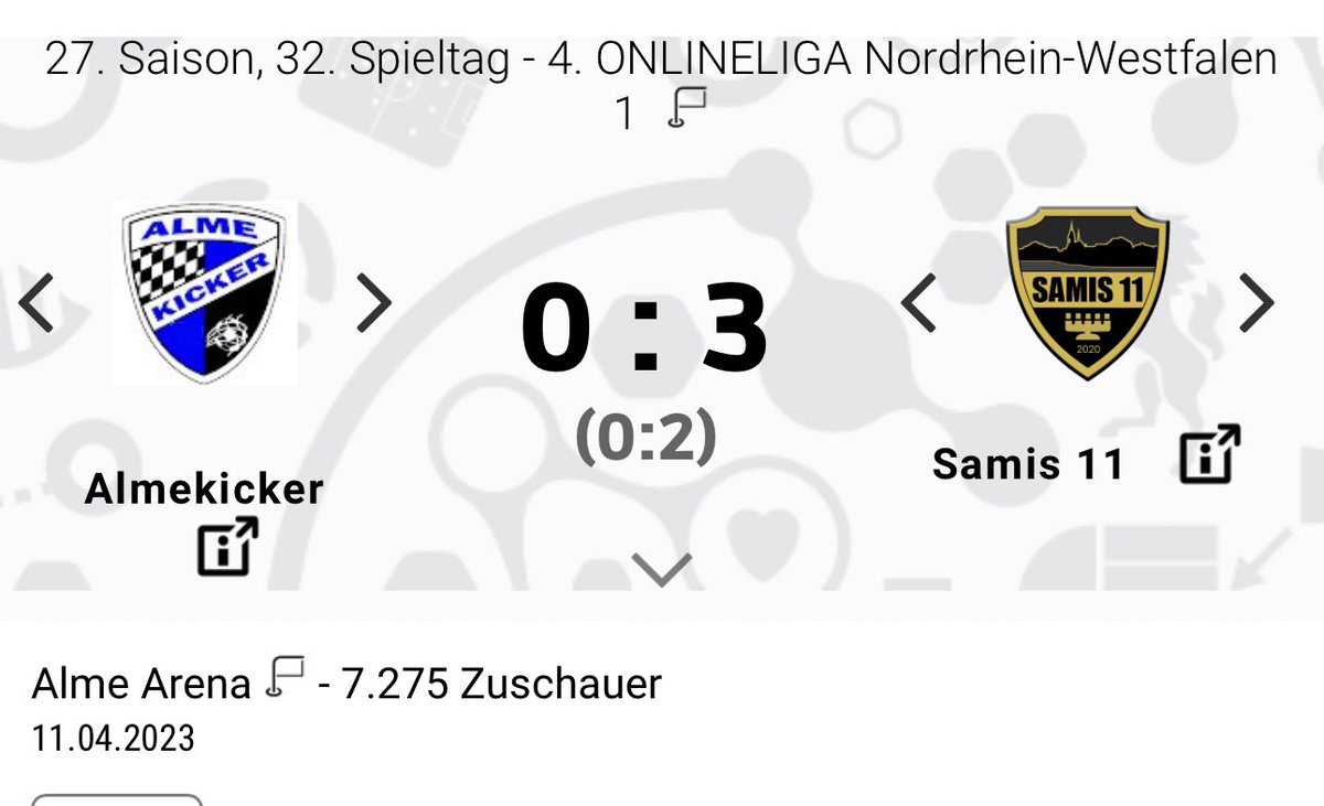 almekicker's tweet photo. Gegen @ManagerSami verliere ich verdient mit 0:3. Aaaaaber 3 Spieltage vor Schluss schaffen wir trotz Niederlage den Klassenerhalt. 🎉🎊 Ehrlich gesagt habe ich zu Saisonbeginn absolut nicht damit gerechnet. https://t.co/oUX2nUFKL1