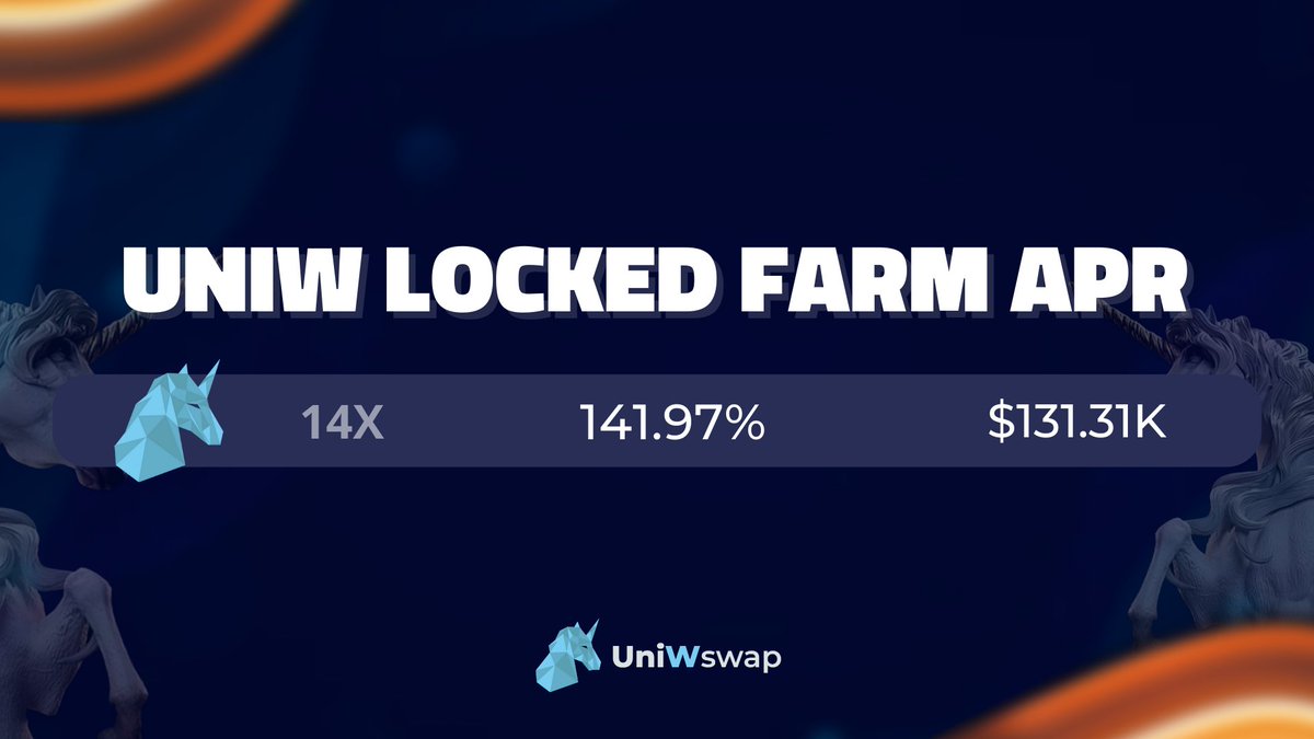 teamuniwswap's tweet photo. Here are the current stats from our locked farm in UNW. Take advantage and enjoy the APRS that the platform is offering. Stay tuned for more announcements and updates! ⚡️
Buy $UNIW HERE 🦄
https://t.co/f27Jn3BuRs
Stake your tokens 💵
https://t.co/9ytmUALUDV
#ETHW #UNIW #ETHPOW https://t.co/IAW1pCnPqM