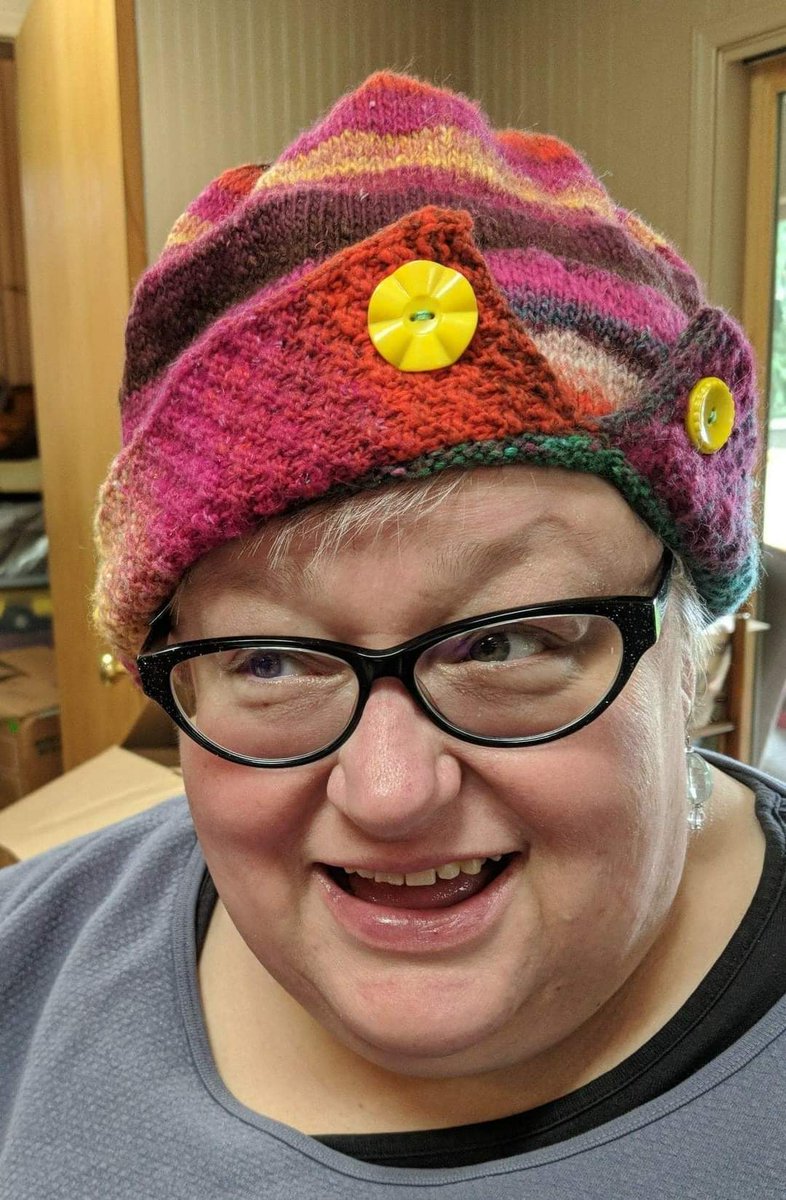Seadragon6's tweet photo. Just turned 59 (this is a couple years old, but I'm about the same 😄)

Fab hat designed and made by my sister @xmelinda ❤️ https://t.co/7GoCuDbqNF