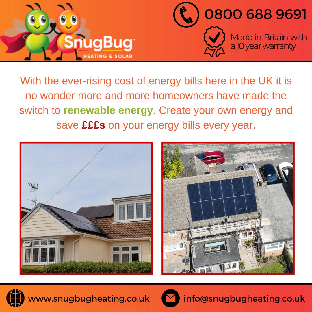 🔋 Solar power installation and maintenance available now! ☀️

Contact Us: 
📞 0800 688 9691

#solar #heating #solarpv #energybills #energyeffcient #business #ukbusiness #uknetworking #smarthome #energycrisis #heatingbills #costeffective #solar #green #renovation #interiordesign