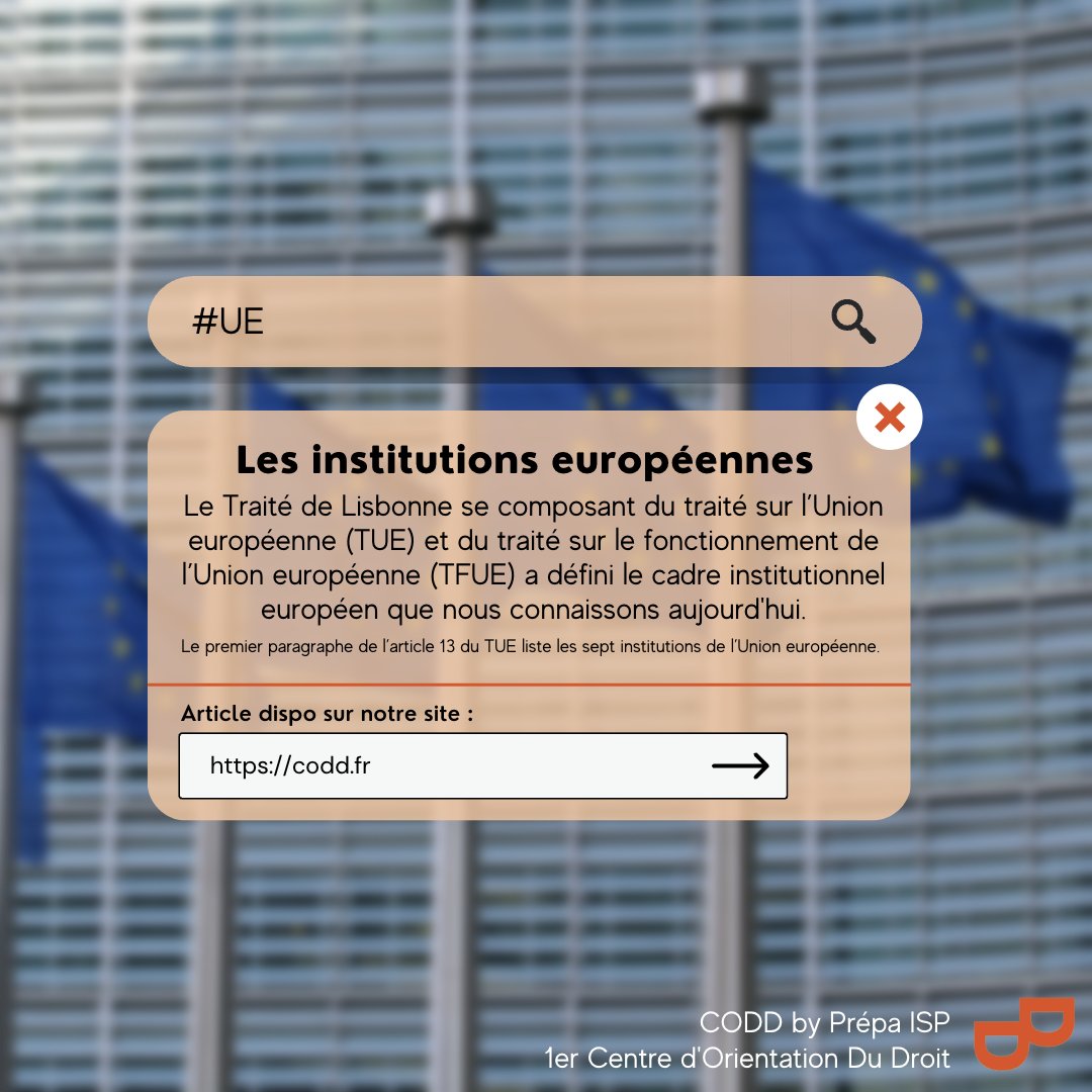 codd_byprepaisp's tweet photo. #Article ⚖️ - Les institutions européennes
Découvrir les 7 institutions de l’UE…⤵️
👉 https://t.co/7YKh2FtEW9
#codd #droit #UE #institutions #traité #prepaisp #teamISP #new #postbac #facdedroit https://t.co/Qo9SyNCbQ1