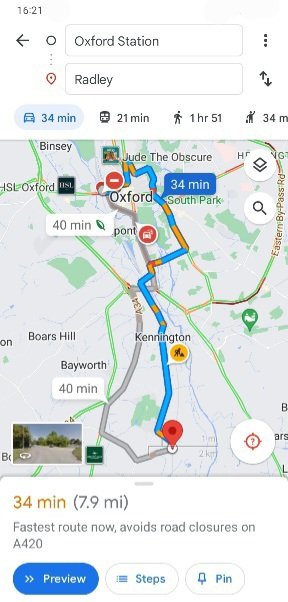 EVTamlyn's tweet photo. Investigating the #GWR rail replacement bus service from #RAD to #DID. Think the scheduling time is rather optimistic with the Botley Rd disrupted... https://t.co/4XC4WhkAOX
