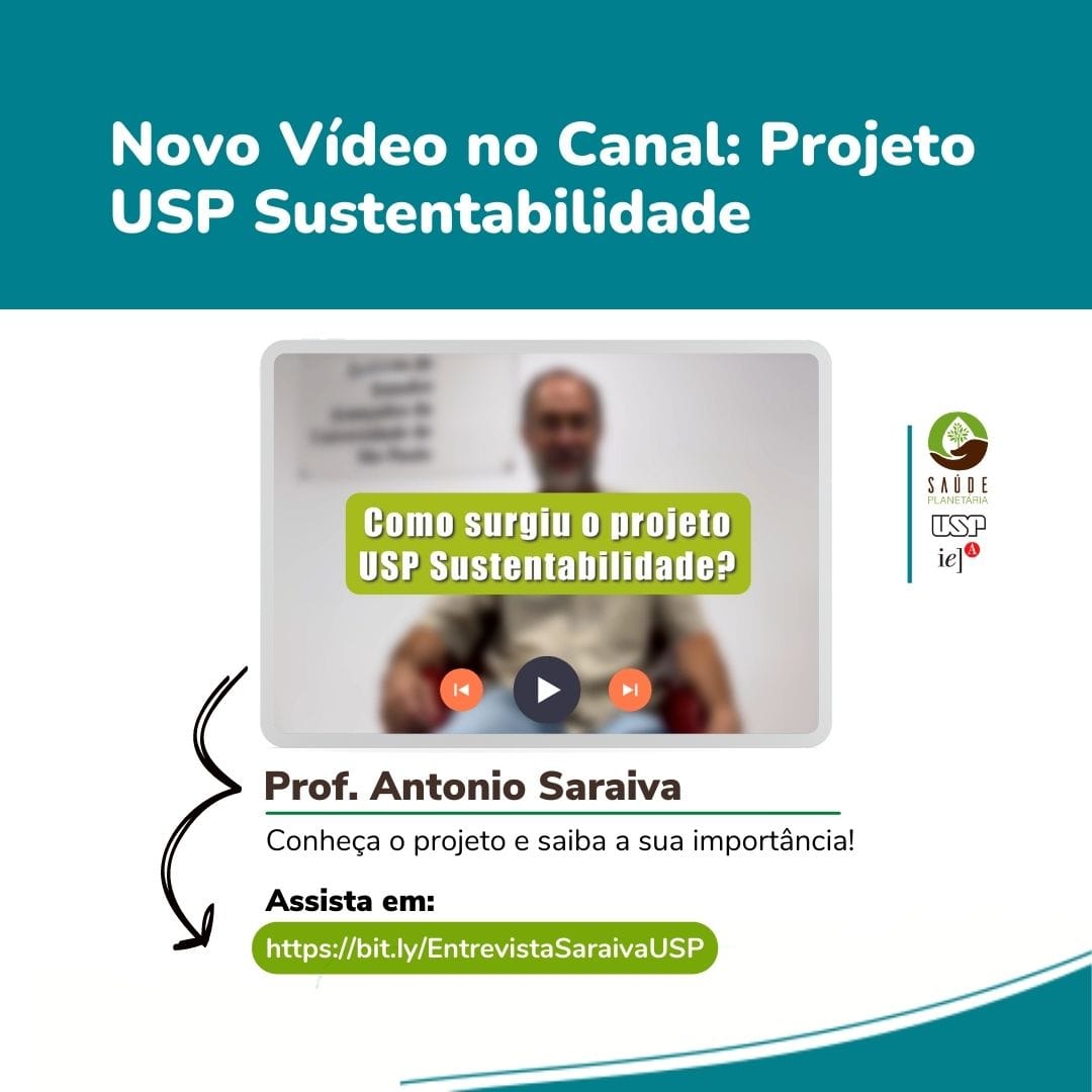 Neste vídeo, prof. Antonio Mauro Saraiva fala sobre o projeto USP Sustentabilidade. Vale conferir. youtube.com/watch?v=ORsphR…
<a href="/ieausp/">IEA-USP</a> <a href="/usponline/">USP - Universidade de São Paulo</a> <a href="/amsaraiva/">António M Saraiva</a> <a href="/ph_alliance/">Planetary Health Alliance</a> #uspsustentabilidade #saúdeplanetária