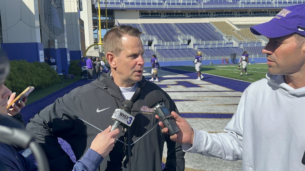 DaveRiggert's tweet photo. Listen to what James Madison football coach Curt Cignetti had to say after spring practice today as he met with the media at Bridgeforth Stadium.
๐ https://t.co/RXDIsIFAsQ
@JMUFootball | @JMUCurtCignetti https://t.co/LzJzaFC5DF