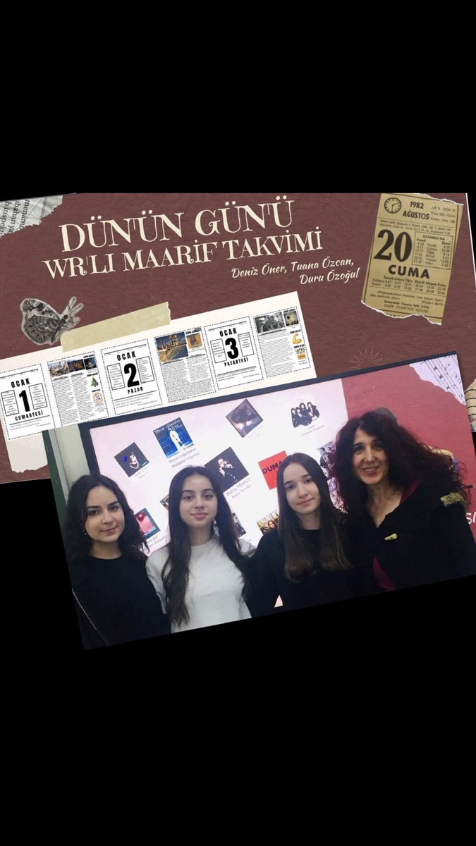 Emek her zaman karşılığını alır. 
TÜBİTAK 54. Lise Öğrencileri Araştırma Projeleri Yarışması Tarih dalında İstanbul Avrupa Bölge Üçüncülüğü. 
Deniz… Tuana… Duru…
Çok daha güzel başarılara yürüyün❤️
Elinize, emeğinize sağlık